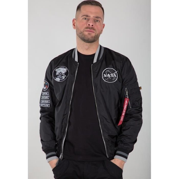 Veste MA-1 NASA Voyager - Alpha Industries - Reversibel - Svart - Man - Vuxen Svart S