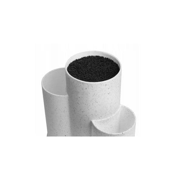Knivblock - KINGHOFF - KH-1585 - Modern design - Plastik - Platsbesparing Vit, Silver, Svart