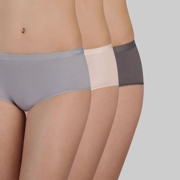 DIM Boxer Les Pockets Ecodim X3 Taupe/Rosa/Grå - 40