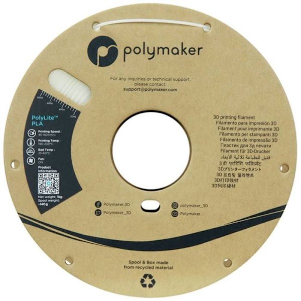 Polymaker PA02012 Filament PLA luminescent 1,75 mm 1000 g grön glänsande PolyLite™ 1 st.