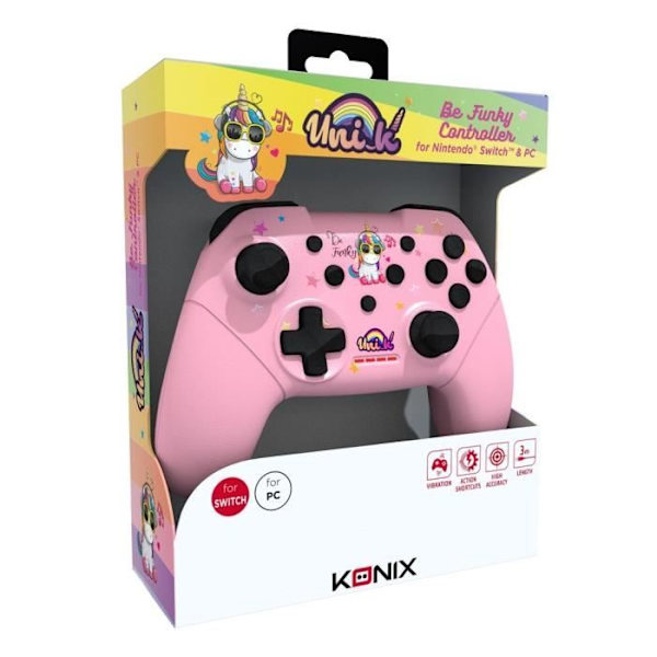 Kabelansluten Controller - Be Funky - Unicorn - 3 m - PC-kompatibel - Ergonomisk