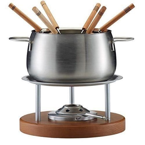 Kuhn Rikon Zermatt Köttfondue Set Rostfritt Stål Silver/Brun 18 x 18 x 22 cm - 32212