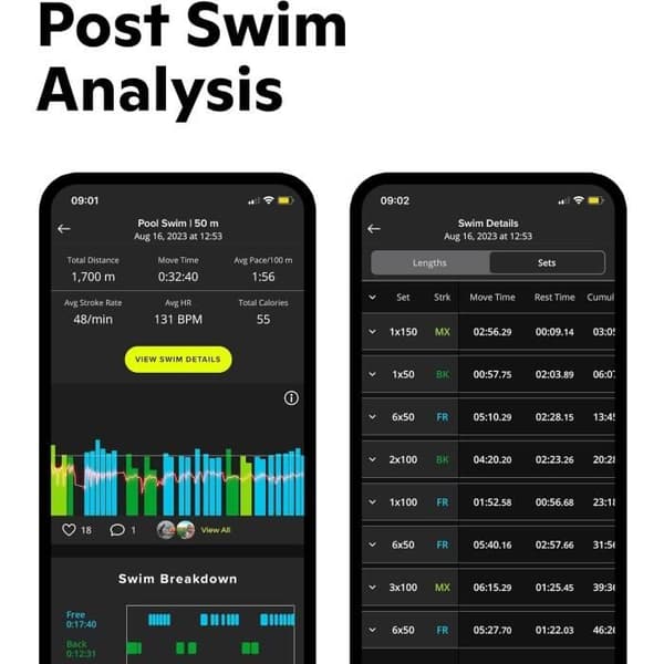Simtekningsglasögon - FORM - Smart Swim 2 - AR-display - 11 mätvärden - Perfekt passform