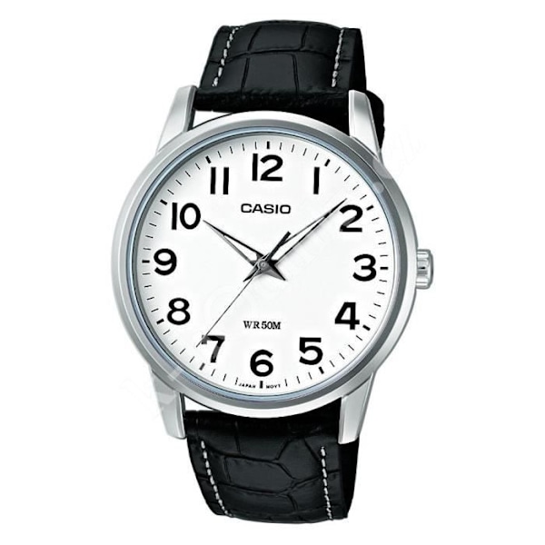 Klocka - Casio - MTP1303L-7B - Läder - Silverfärgad - Quartz - 50M vattentålig Pengar