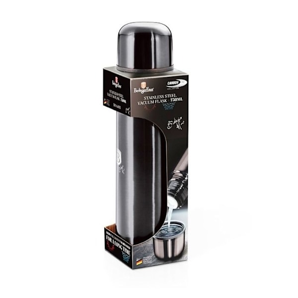 Thermos - BERLINGERHAUS - BH-6404 - Rostfritt stål 18/10 - 1 L - Kolgrå kolgrå