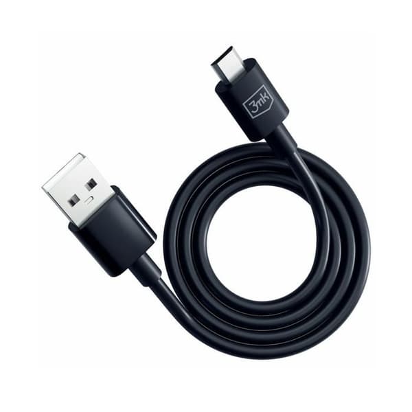 USB-kabel - 3MK - Hyper - USB-A till Micro USB - 1,2m - Svart - Hög överföringshastighet