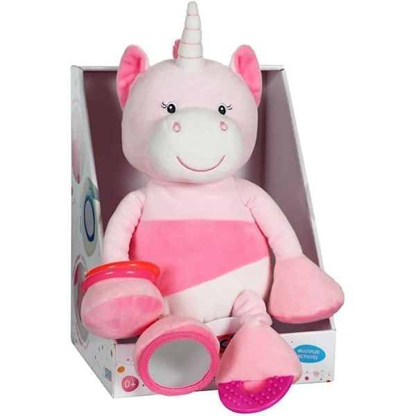 GIPSY Unicorn Plyschleksak - Modell 70862 - Vit-Rosa - 25 cm - Mjukt gosedjur för baby Vit-rosa