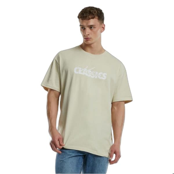 T-shirt oversize Urban Classics Cursive Bold Logo Heavy sand jag