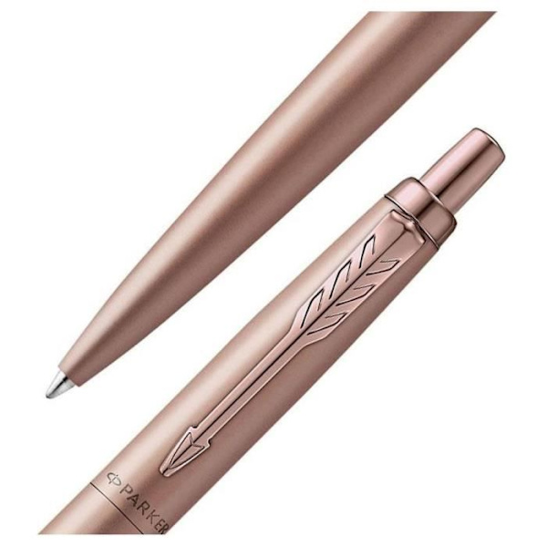 PARKER Jotter - Special Edition XL Monokrom rosa kulspetspenna, rosa kant, blå medium spets refill, presentförpackning Monokrom roséguld