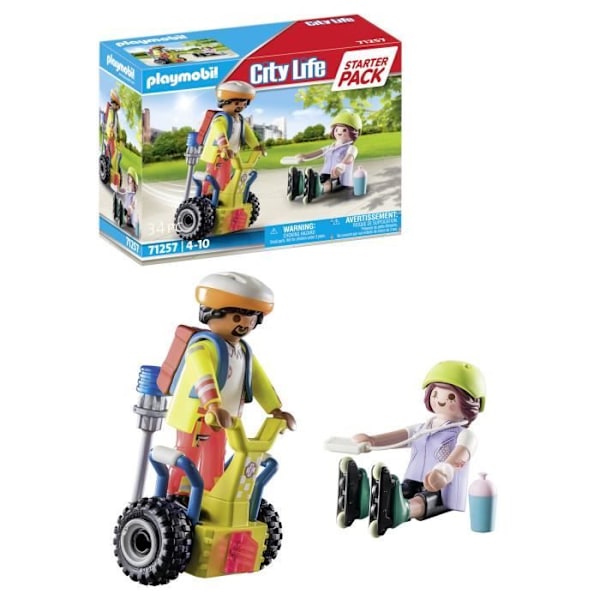 PLAYMOBIL - 71257 - City Action The Rescuers - Startpaket - Rescuer with Segway Flerfärgad