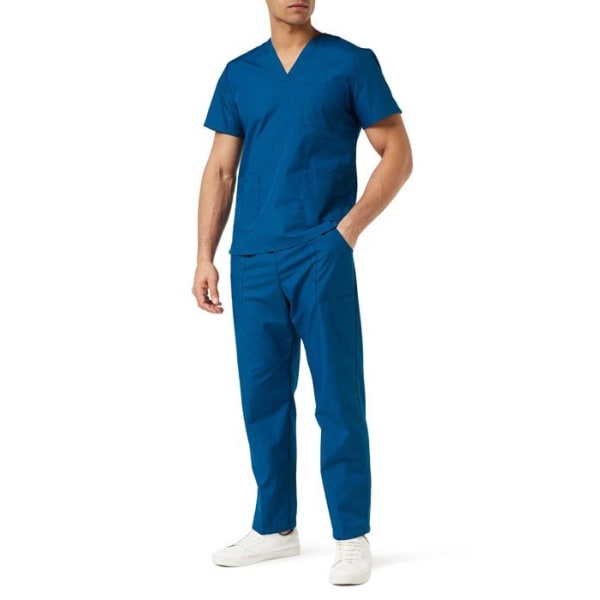 Misemiya - MZ-8178 - Unisex Uniform Set Blus - Medicinsk uniform med topp och byxor - Ref.6801-6802 marinblå XS