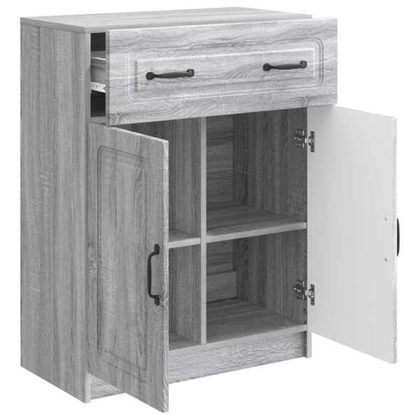 vidaXL Buffé Sonoma grå 66 x 34,5 x 87 cm Ingenjörsträ 895791
