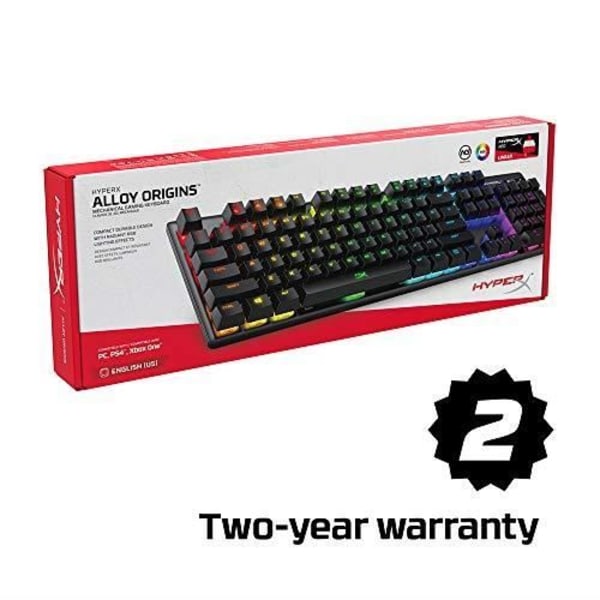 Gamingtangentbord - HyperX - Alloy Origins - Mekanisk - RGB - HyperX Red-brytare