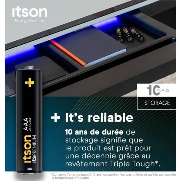 Pack med 8 Alkaliska Batterier LR03/AAA 1,5V itsPREMIUM
