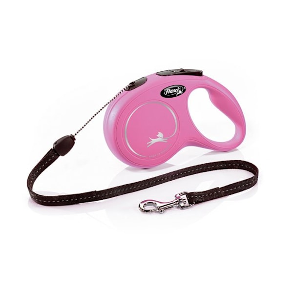 Infällbart koppel - Flexi - New Classic S - 8 m - Rosa - För hundar upp till 12 kg rosa