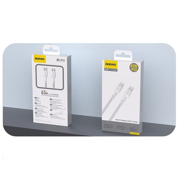 USB-C-kabel 65 W 2 m - Vit