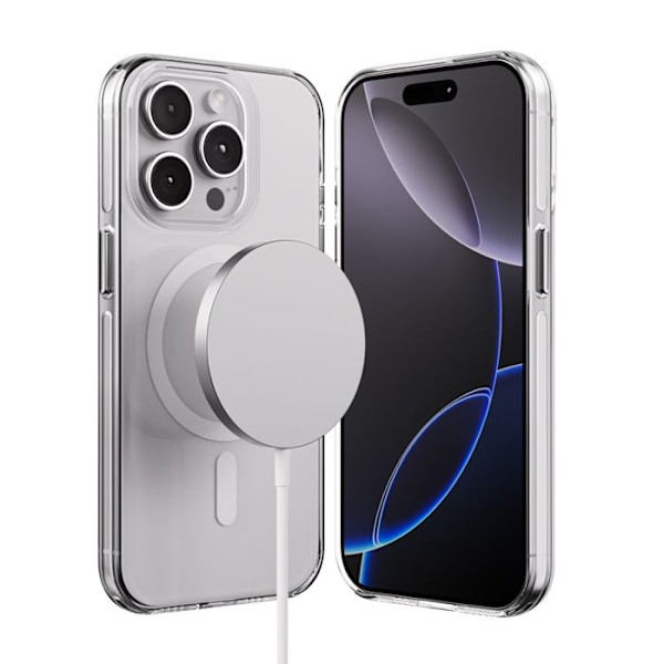 Coque iPhone 15 Pro MagSafe (transparent) Crong Clear MAG Pro
