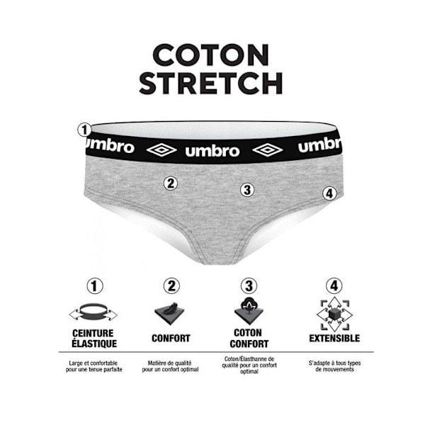 Umbro Culler i bomull, 3-pack Dam Flerfärgad M