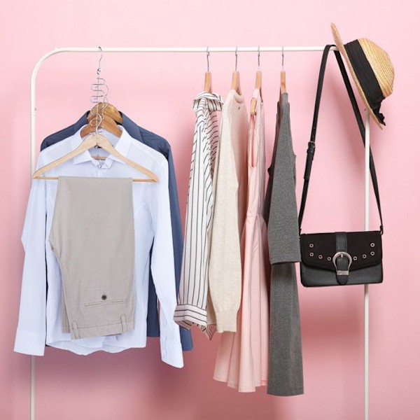 Relaxdays Space Saving Hanger, paket med 5, horisontell och vertikal, Magic, HLP 41,5 x 5 x 3,5 cm, Organizer, Silver Silver