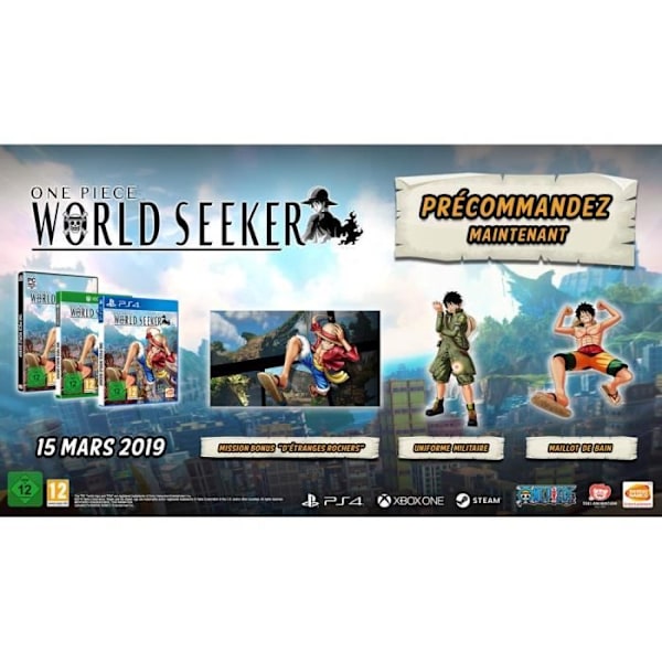 One Piece World Seeker PS4-spel Vit