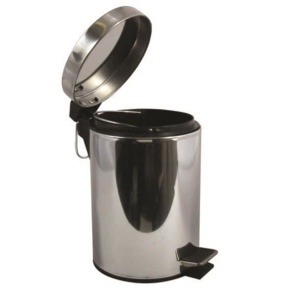 MSV Pedal Bin Rostfritt stål 5L Spegel Spegel