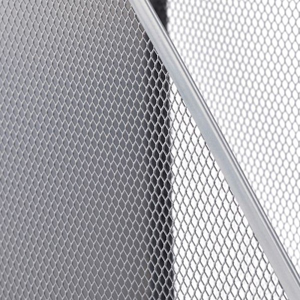 Relaxdays Tidningsställ nät tidningshållare dokumenthållare metall A4 till C4 väggmontering, silver silver-
