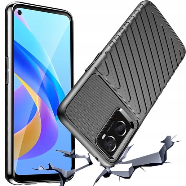 Coque - HURTEL - Thunder Case - Flexibel - Förstärkt skydd - Modern design Svart