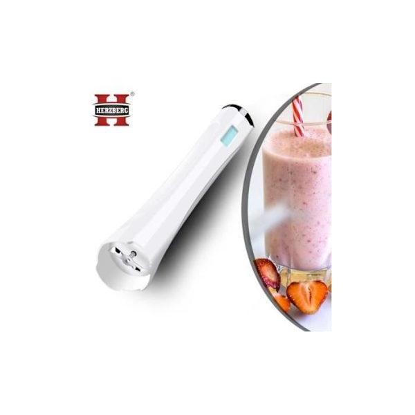 Stavmixer - Herzberg HG5041 - Kraftfull hög hastighet - Blad av rostfritt stål Vit