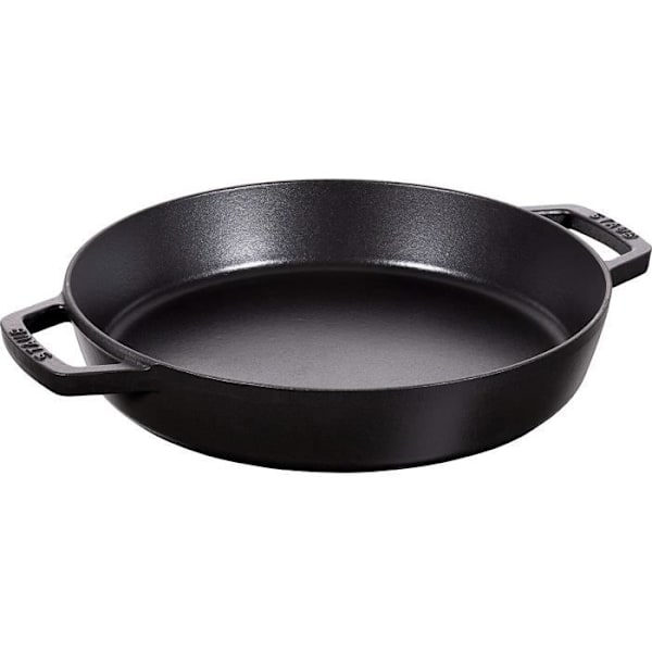 Gjutjärnspanna - STAUB - 40511-073-0 - 34 cm - Matt Svart - Hög Kapacitet Matte svart