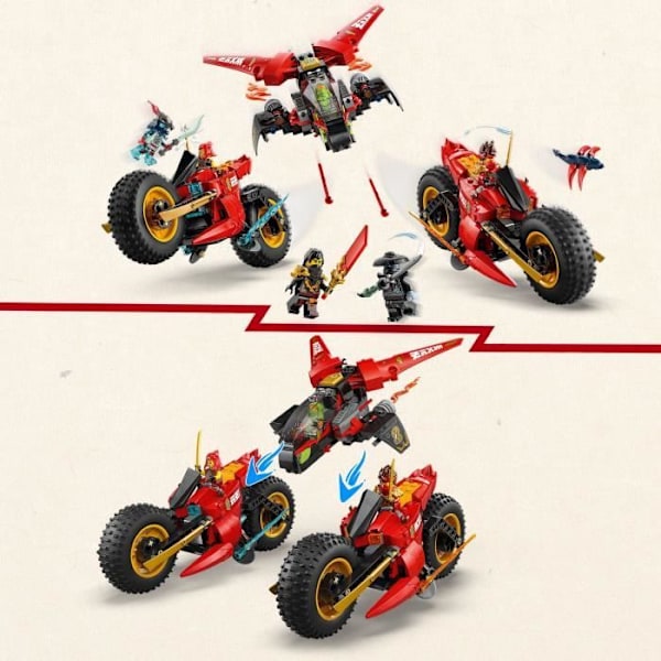 LEGO NINJAGO 71844 Ninjornas Stridsfordon - Byggset för pojkar från 8 år Flerfärgad
