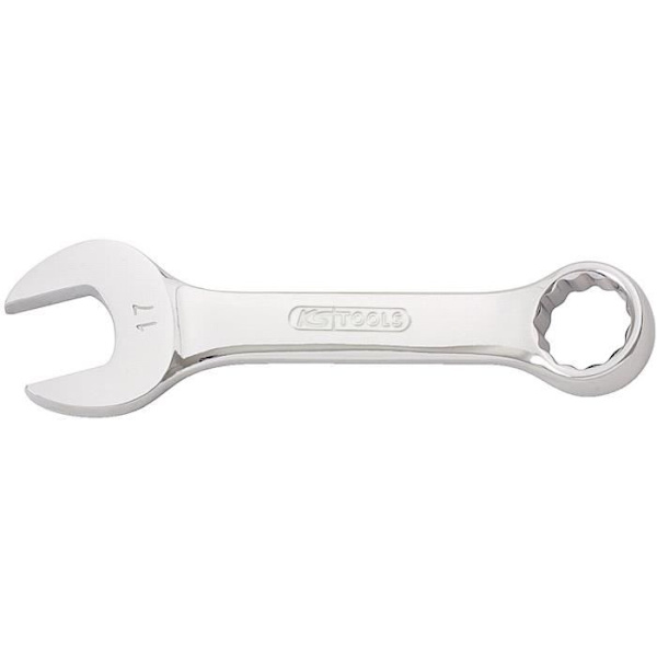 Kort kombinyckel 8 mm - KS TOOLS - CHROMEplus - 15° vinklad mynning - 15° polygonal mynning