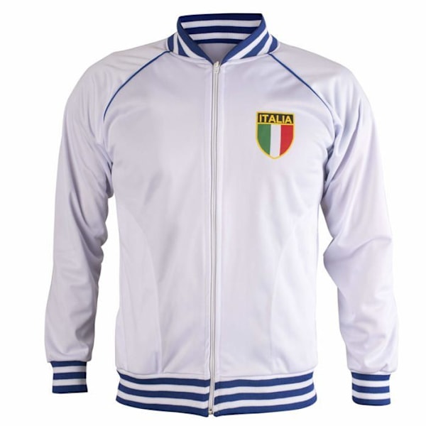 Fotbollströja Jl sport Italien/Italia Retro Fotboll Jacka Träningsoverall Jacka Med Dragkedja Herrar Vit jag
