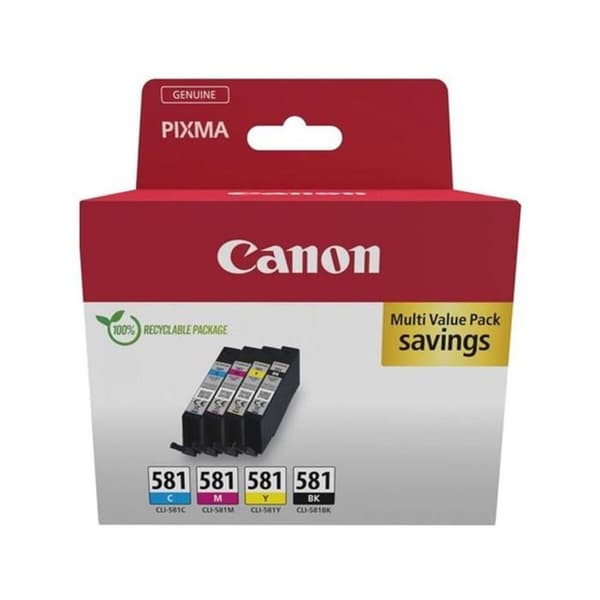Bläckpatron - Canon - CLI-581 - Flera färger - Bläckstråle - 4-pack