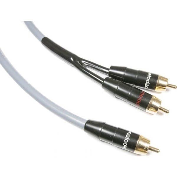 Ljudmottagare - ljudsändare Melodika RCA-kabel (Cinch) - RCA (Cinch) x2 1m grå