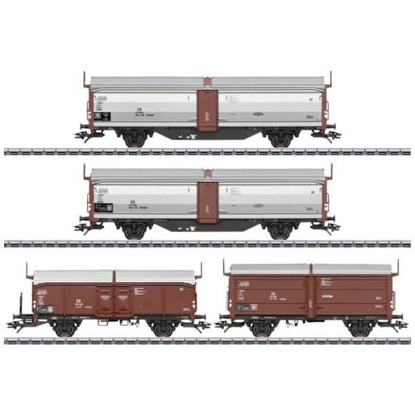 Märklin 47301 Set med 4 skjutbara takvagnar H0 Tbes av DB