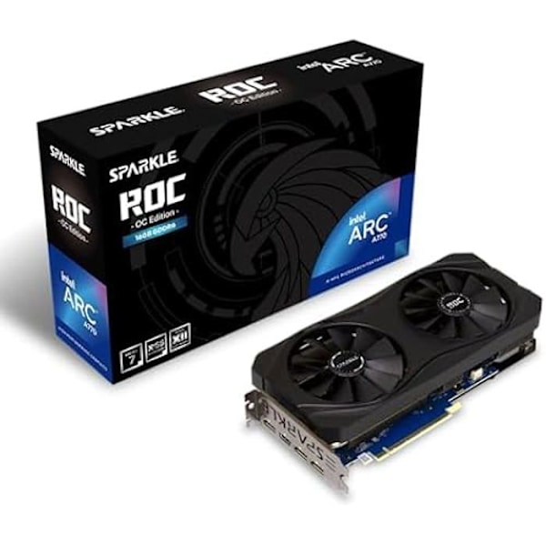 Grafikkort - SPARKLE - Intel Arc A770 ROC - 16 GB GDDR6 - PCI Express 4.0 - Ray Tracing Svart