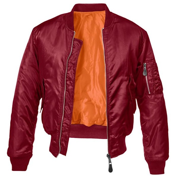 Blouson - Brandit - MA1 - Vattentålig - Vindresistent - Högkvalitativ nylon vinröd jag