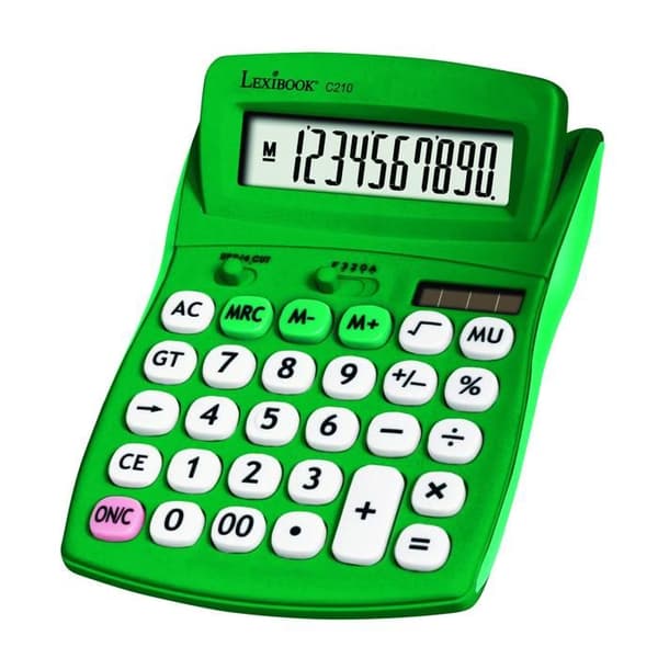 Grön skrivbordskalkylator 10 siffror GRÖN
