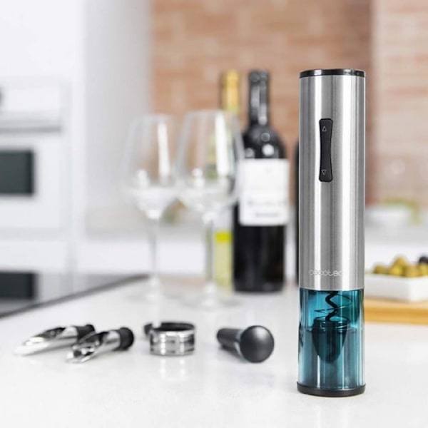 Elektrisk korkskruv - Instant Cork - 1000 Gourmet - Rostfritt stål - 6 delar - Pressfunktion Rostfritt stål