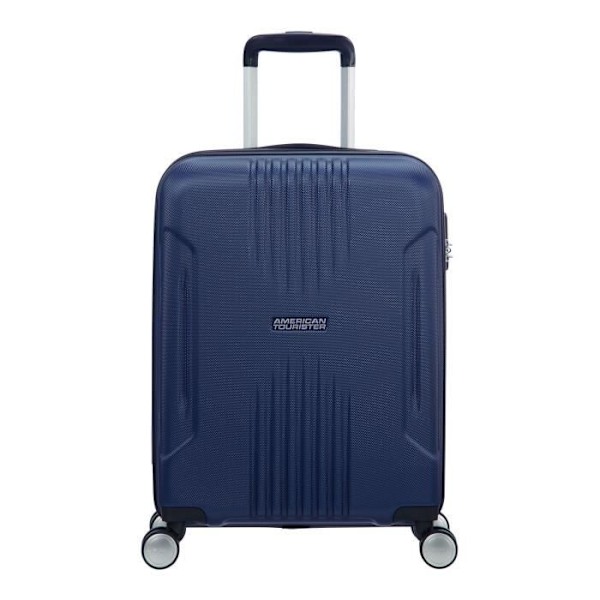 Vagn - American Tourister - Tracklite Spinner 55/20 - Mörkblå - 4 Tysta Hjul - ABS Blå