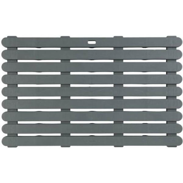 Duschgaller - WENKO - Grå - Halkfri - Plast - 80x50x3cm Grå