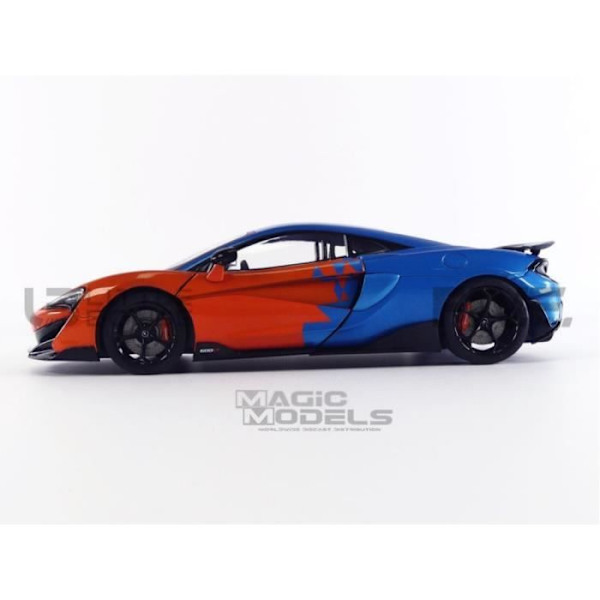 Samlarbil i miniatyr - SOLIDO - MCLAREN 600LT F1 Team Tribute - Blå / Orange - 18/1 - 2019 Blå, orange, vit