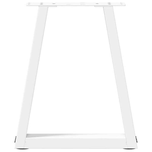 vidaXL V-formade soffbordsben, 2 stycken, vit, 28 x (42-43,3) cm, stål 4012541