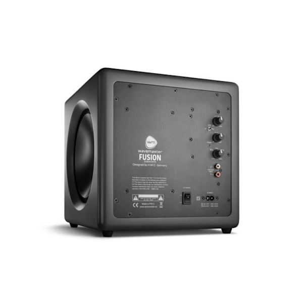 Aktiv subwoofer - Wavemaster - Fusion - 125W RMS - Antracitgrå - Klass D förstärkare