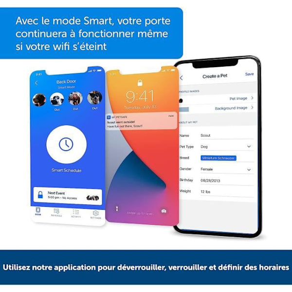 PetSafe SmartDoor ansluten dörr, flera husdjur, stora Grå