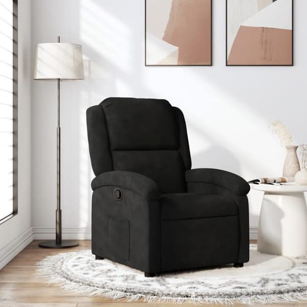 vidaXL Fåtölj i svart sammet 3205493