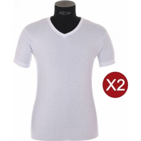 Förpackning med 2 t-shirts - V-ringad - Bomull - XL
