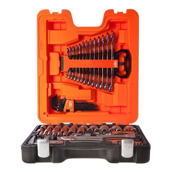 BAHCO Box med 103 st 1/4" och 1/2" hylsor + S103 kombinationsnycklar