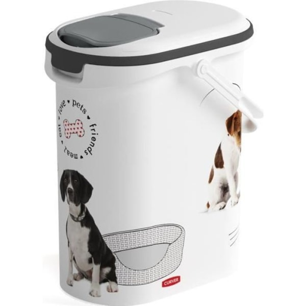 CURVER Hundmatsbehållare 4 kg - 10L - Love Pets