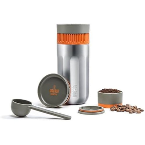 Bärbar Kaffebryggare - WACACO - Pipamoka - Manuell - Rostfritt Stål - Modernt Design Grå Salvia